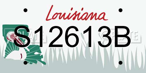 S12613B Louisiana License Plate