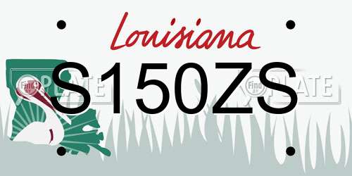 S150ZS Louisiana License Plate