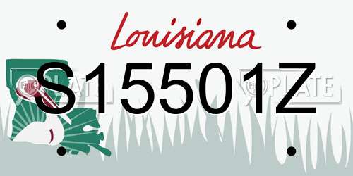 S15501Z Louisiana License Plate