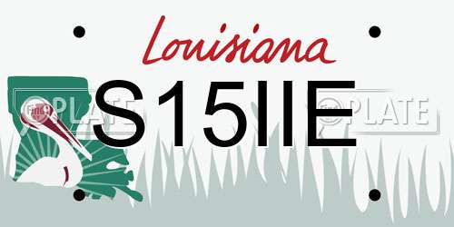 S15IIE Louisiana License Plate