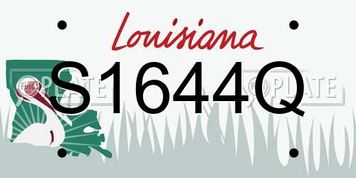 S1644Q Louisiana License Plate