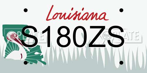 S180ZS Louisiana License Plate