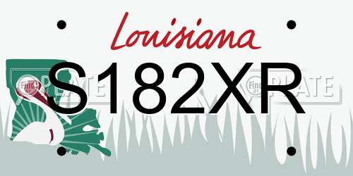 S182XR Louisiana License Plate