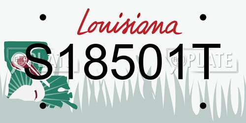 S18501T Louisiana License Plate