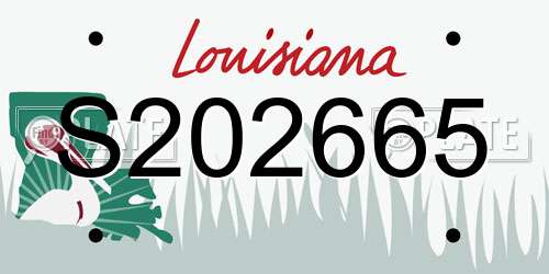 S202665 Louisiana License Plate