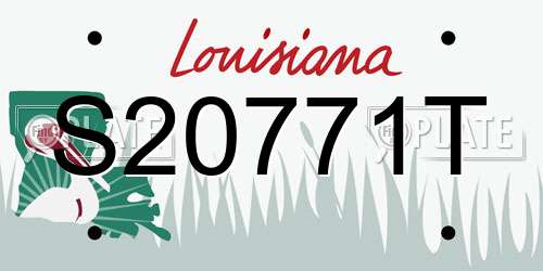 S20771T Louisiana License Plate