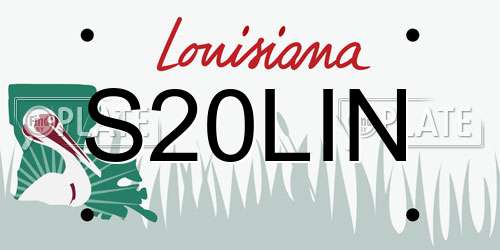 S20LIN Louisiana License Plate