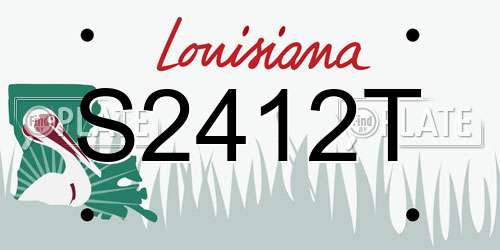 S2412T Louisiana License Plate