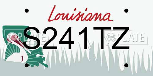 S241TZ Louisiana License Plate