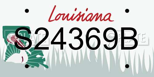 S24369B Louisiana License Plate