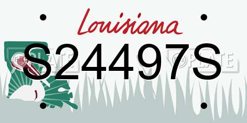 S24497S Louisiana License Plate