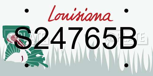 S24765B Louisiana License Plate