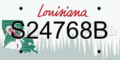 S24768B Louisiana License Plate