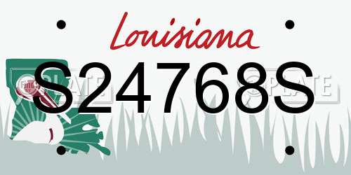 S24768S Louisiana License Plate