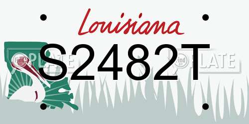 S2482T Louisiana License Plate