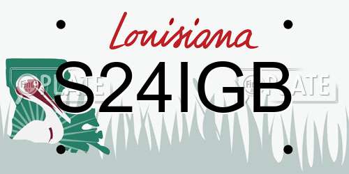 S24IGB Louisiana License Plate