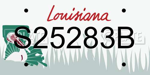 S25283B Louisiana License Plate