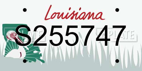 S255747 Louisiana License Plate