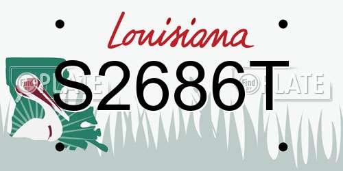S2686T Louisiana License Plate