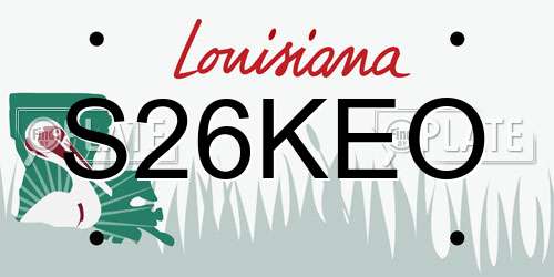 S26KEO Louisiana License Plate