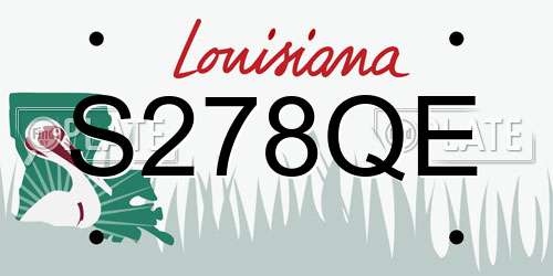 S278QE Louisiana License Plate