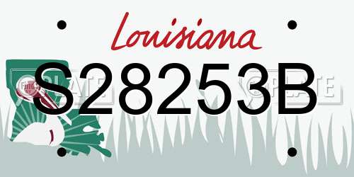 S28253B Louisiana License Plate