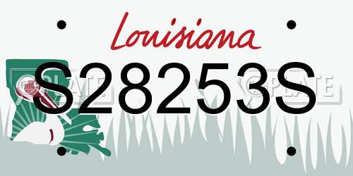 S28253S Louisiana License Plate