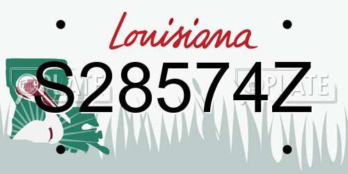 S28574Z Louisiana License Plate