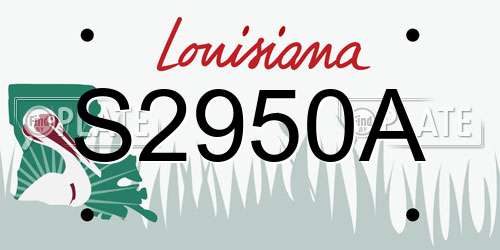 S2950A Louisiana License Plate