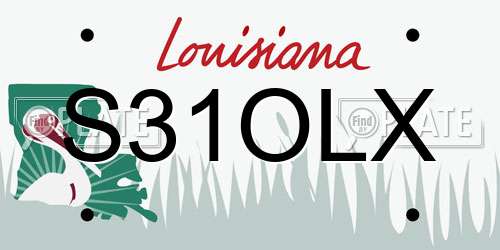 S31OLX Louisiana License Plate