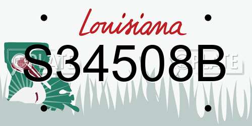 S34508B Louisiana License Plate