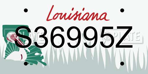 S36995Z Louisiana License Plate