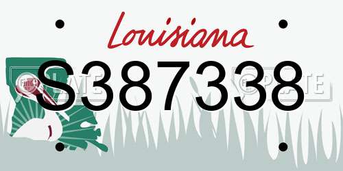 S387338 Louisiana License Plate