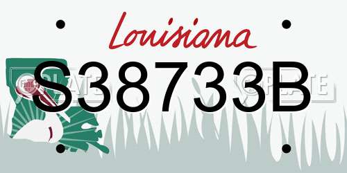 S38733B Louisiana License Plate