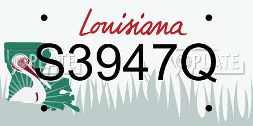 S3947Q Louisiana License Plate