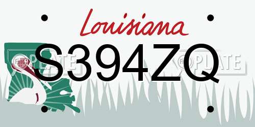 S394ZQ Louisiana License Plate