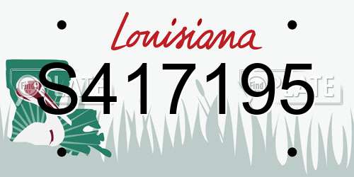 S417195 Louisiana License Plate
