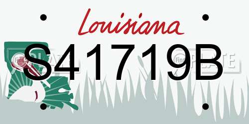 S41719B Louisiana License Plate