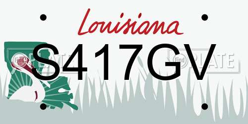 S417GV Louisiana License Plate