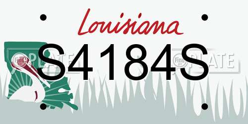 S4184S Louisiana License Plate