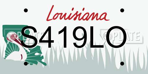 S419LO Louisiana License Plate
