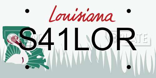 S41LOR Louisiana License Plate