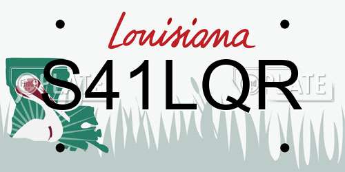 S41LQR Louisiana License Plate