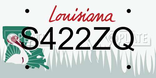S422ZQ Louisiana License Plate