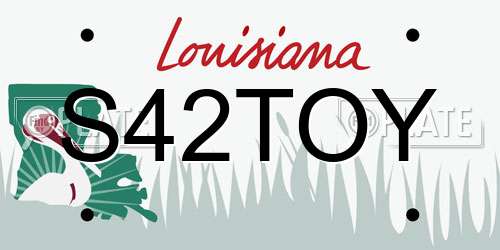 S42TOY Louisiana License Plate