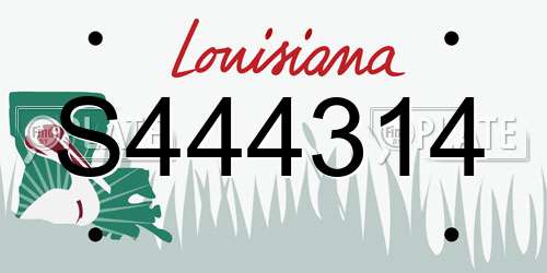 S444314 Louisiana License Plate