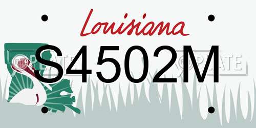 S4502M Louisiana License Plate
