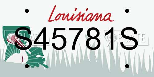 S45781S Louisiana License Plate