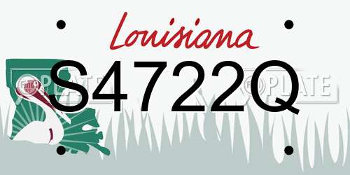S4722Q Louisiana License Plate