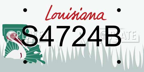 S4724B Louisiana License Plate